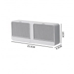 Επιτοίχια σαπουνοθήκη μπάνιου 25.5x4.5x10cm 94879 λευκό