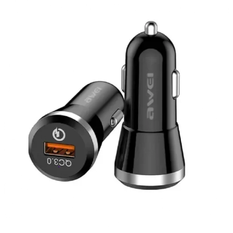Φορτιστής αυτοκινήτου C-825 USB 18W Awei μαύρος
