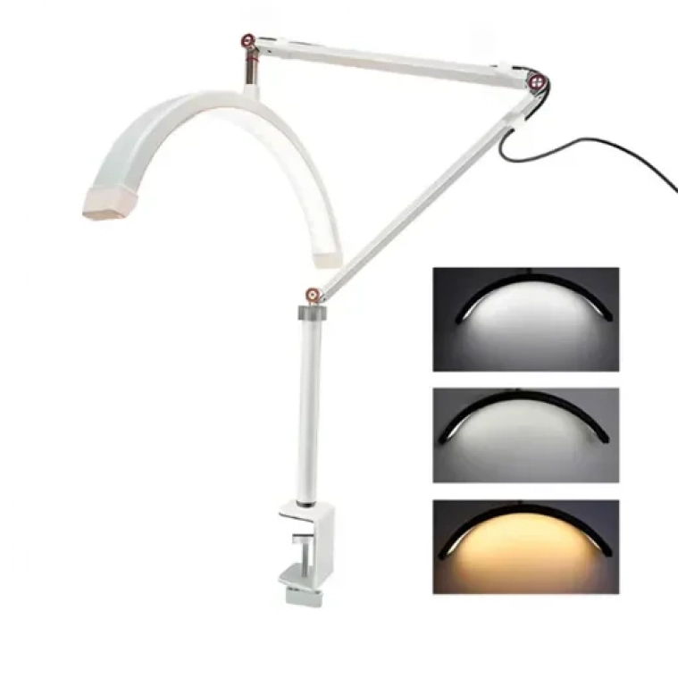 Φωτιστικό Half Moon με Clamp στήριξης & ρυθμιζόμενο φωτισμό - λευκό