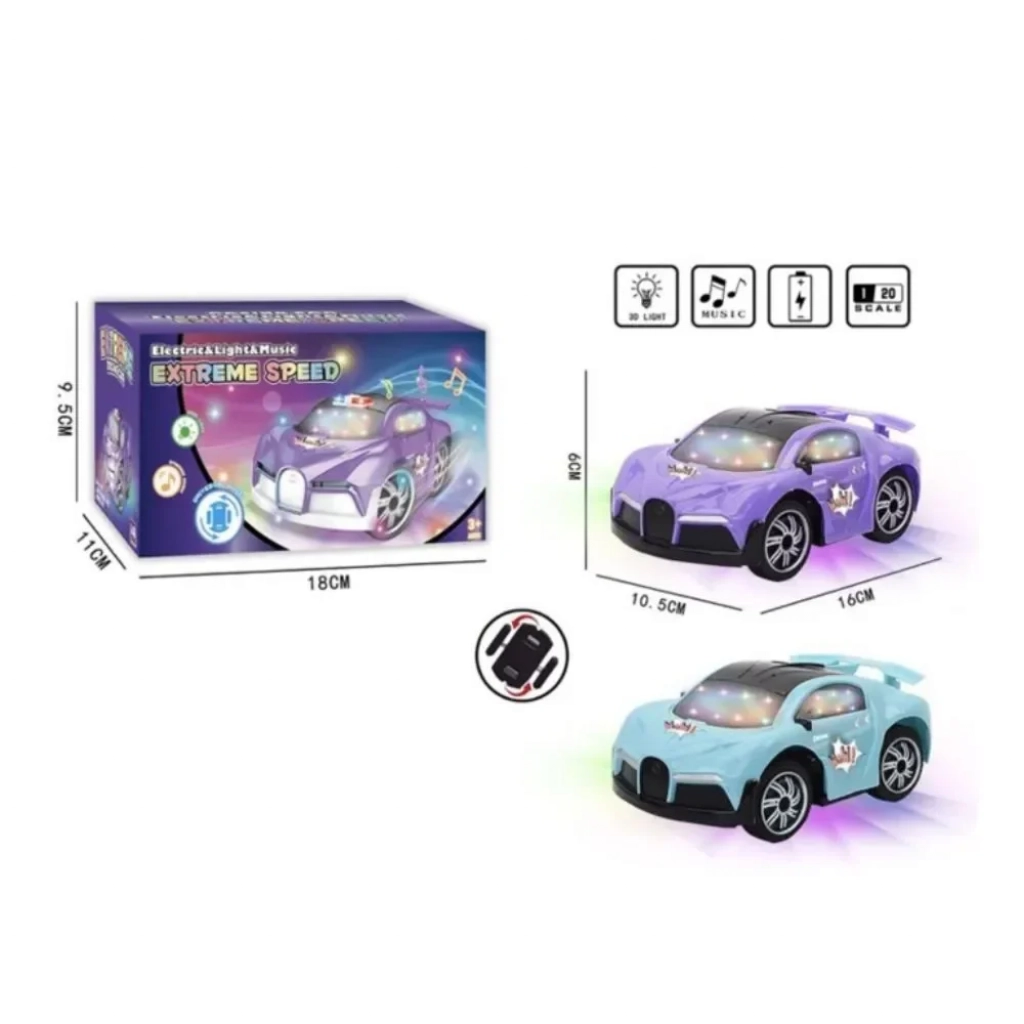 H003-1 Παιχνίδι Bugatti με 3D Φωτισμό και Ήχητικά Εφέ - Μπλε - Photo1