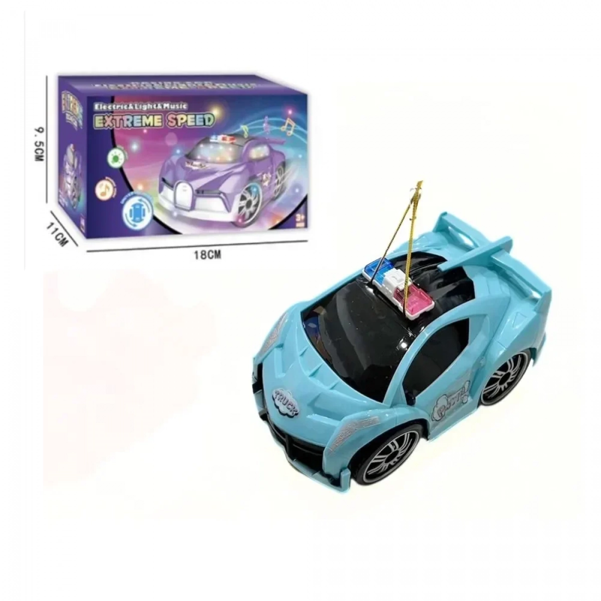 H003-4 Παιχνίδι Lamborghini Q-Εκδοχή 3D Περιπολικό με Φώτα και Ήχους - Μπλε - Photo2