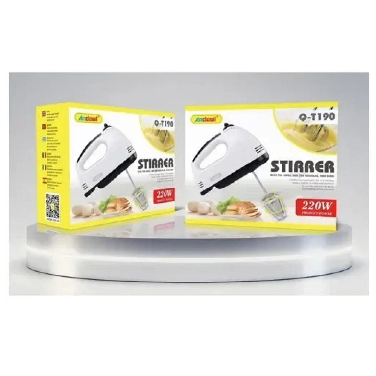 Ηλεκτρικό μίξερ χειρός 220W Q-T190 Andowl - λευκό