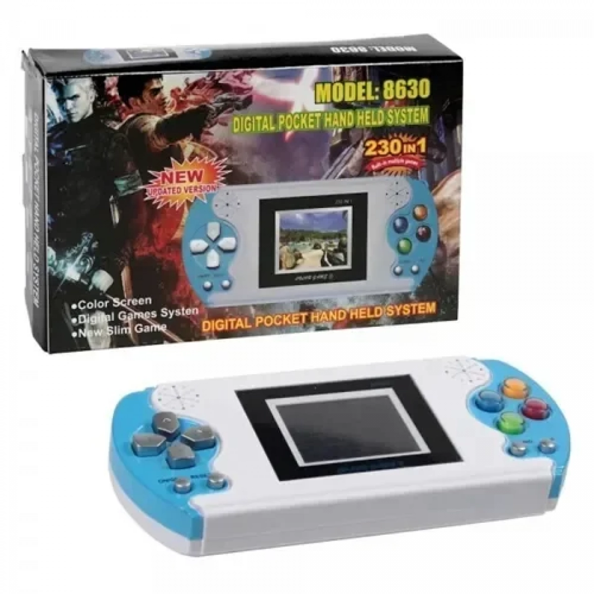 Ηλεκτρονική παιδική κονσόλα χειρός Digital Pocket Hand Held System 8630 μπλε - Image 2
