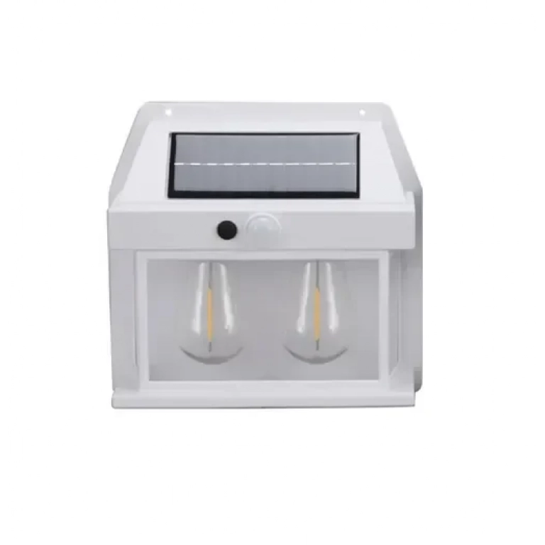 Ηλιακό φωτιστικό LED με 2 λάμπες - Solar Interaction Wall Lamp BK-888-2 λευκό