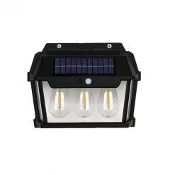 Ηλιακό φωτιστικό LED με 3 λάμπες - Solar Interaction Wall Lamp BK-888-3 μαύρο