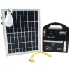 Ηλιακό Σύστημα Φωτισμού & Φόρτισης με Panel 10W, Μπαταρία & 4 Λάμπες LED 120LM AT-8207