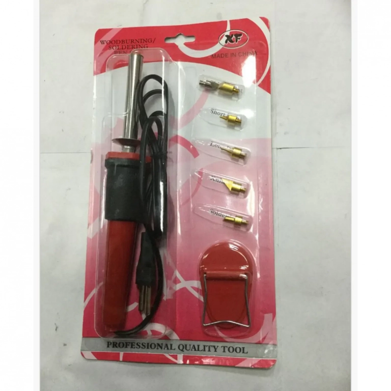Κολλητήρι Ρεύματος Πολλαπλών Κεφαλών Woodburning Soldering Pen
