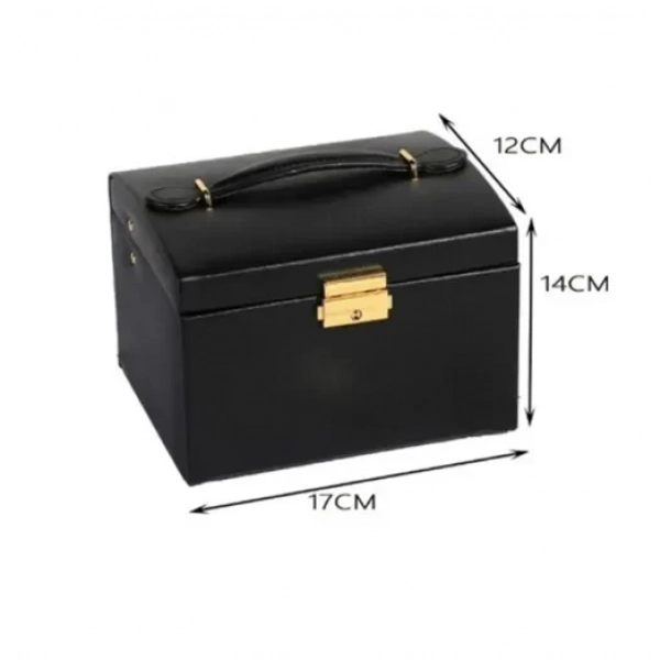 Κουτί οργάνωσης κοσμημάτων για δαχτυλίδια, βραχιόλια και σκουλαρίκια 12x14x17cm 97813 μαύρο
