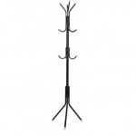 Μεταλλικός καλόγερος με 3 επίπεδα και 12 γάντζους 42x42x172cm μαύρο
