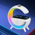 Πολυλειτουργικό Φωτιστικό LED RGB με Ασύρματη Βάση Φόρτισης και Ηχείο Bluetooth 30x30 εκ. OKOP Kp-552