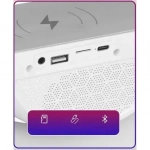Πολυλειτουργικό Φωτιστικό LED RGB με Ασύρματη Βάση Φόρτισης και Ηχείο Bluetooth 30x30 εκ. OKOP Kp-552