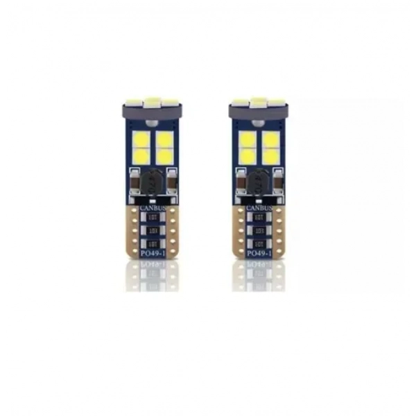 Ψείρες αυτοκίνητου T10 W5W 3rd Generation Can-Bus 12 SMD 3030 6W 900lm DC 12 IP20 ψυχρό λευκό 5000K 2 τμχ.