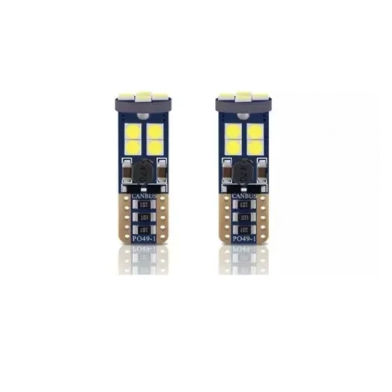 Ψείρες αυτοκίνητου T10 W5W 3rd Generation Can-Bus 12 SMD 3030 6W 900lm DC 12 IP20 ψυχρό λευκό 5000K 2 τμχ.