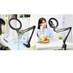 Ring Light LED 26cm με επιτραπέζια βάση στήριξης και βάση για κινητό 9,4W Puluz PKT3090B - Image 2