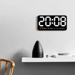 Ηλεκτρονικό Ρολόι LED Επαναφορτιζόμενο SDS-23407 Μαύρο με Λευκό Φωτισμό