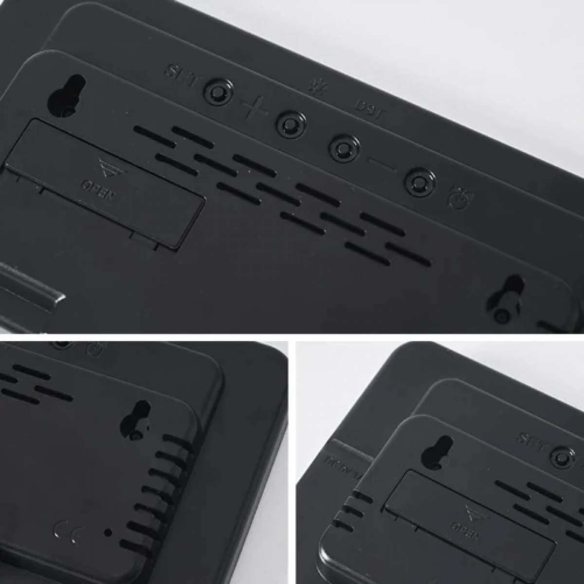 Ηλεκτρονικό Ρολόι LED Επαναφορτιζόμενο SDS-23407 Μαύρο με Πράσινο Φωτισμό