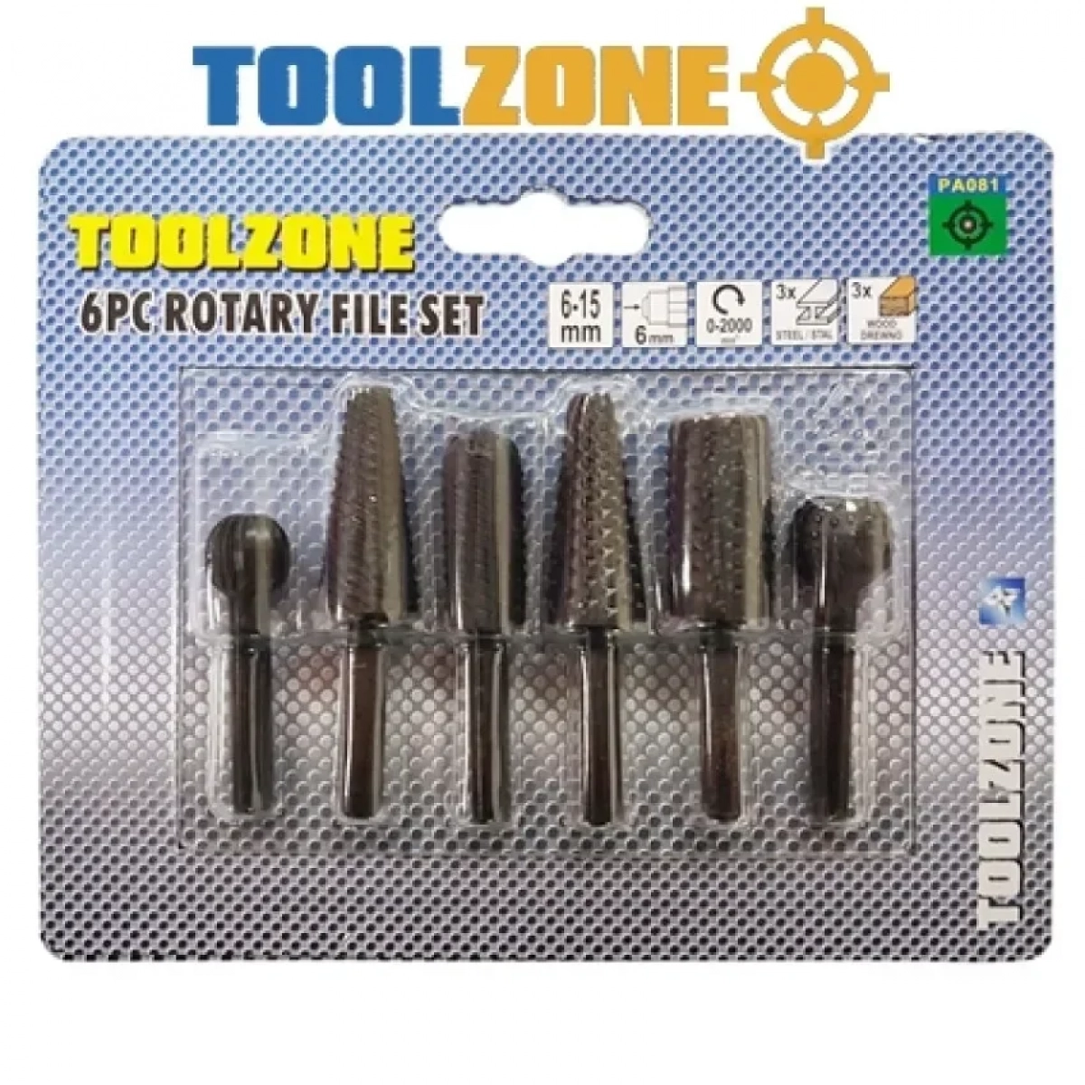 Σετ Ράσπες Toolzone για Ξύλο και Μέταλλο 6 Τεμάχια
