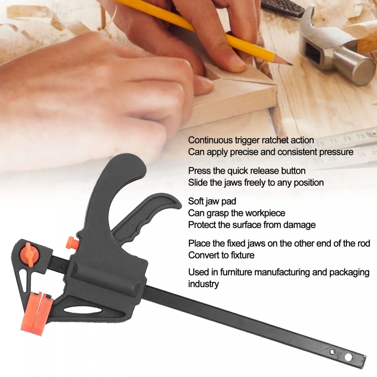 Σφιγκτήρας Σκανδάλης Μαραγκών Μήκους 35cm 6"