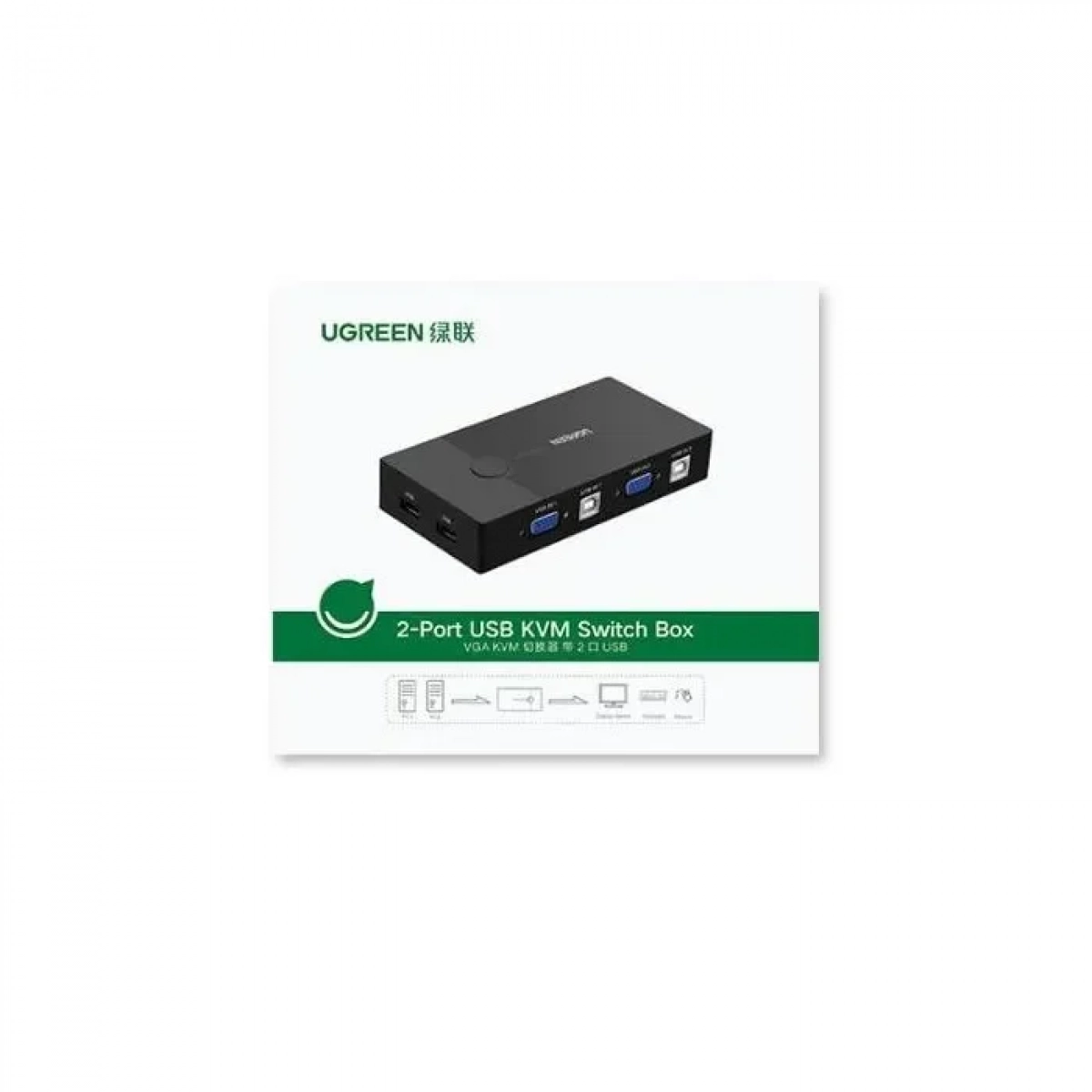 Switch KVM 2 θύρες USB/VGA UGREEN 30357