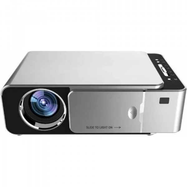 T6 Mini Projector Τεχνολογίας Προβολής LCD Λάμπας LED με Φυσική Ανάλυση 1280 x 780 και Φωτεινότητα 3500 Ansi Lumens Ασημί