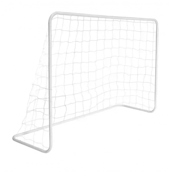 Τέρμα ποδοσφαίρου σιδερένιο με δίχτυ 122x182x61cm λευκό YX180