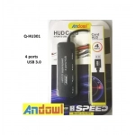 USB 3.0 Hub 4 θυρών με σύνδεση USB-A Andowl Q-HU301 - Image 4