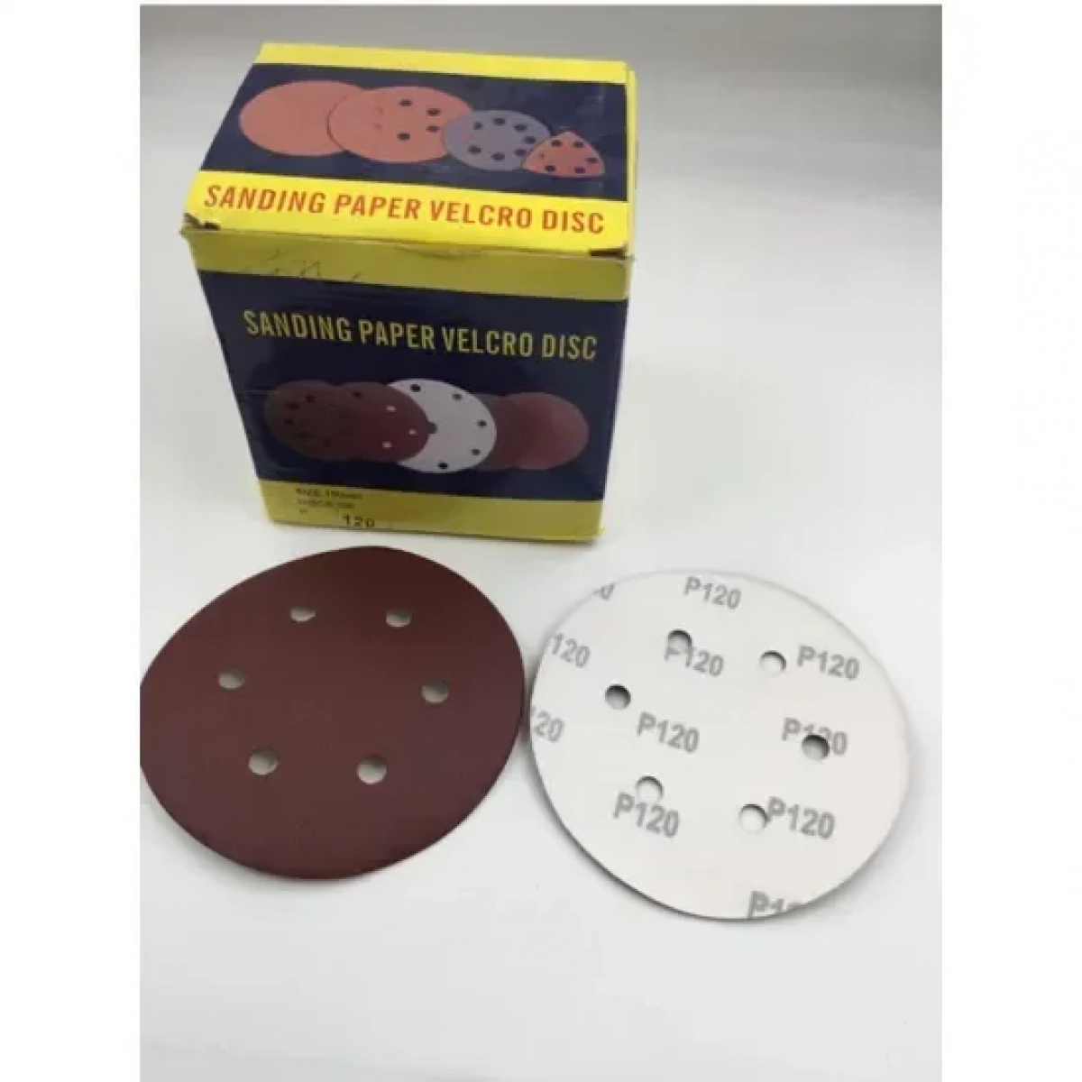 Δίσκοι Λείανσης Velcro με 6 τρύπες P120 Ø150 10 τεμάχια