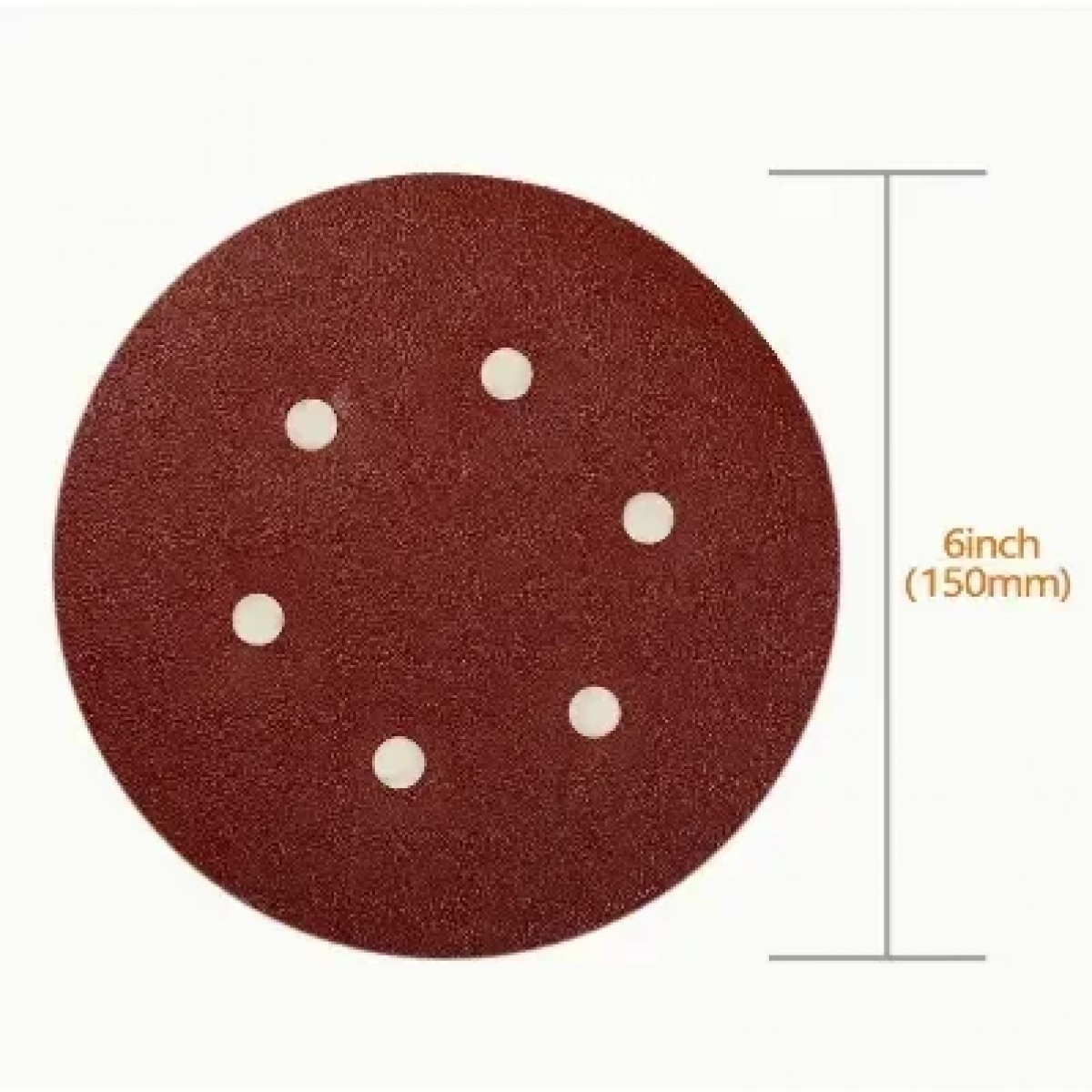 Δίσκοι Λείανσης Velcro με 6 τρύπες P80 Ø150 10 τεμάχια