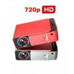 T6 Mini Projector Τεχνολογίας Προβολής LCD Λάμπας LED με Φυσική Ανάλυση 1280 x 780 και Φωτεινότητα 3500 Ansi Lumens Κόκκινο