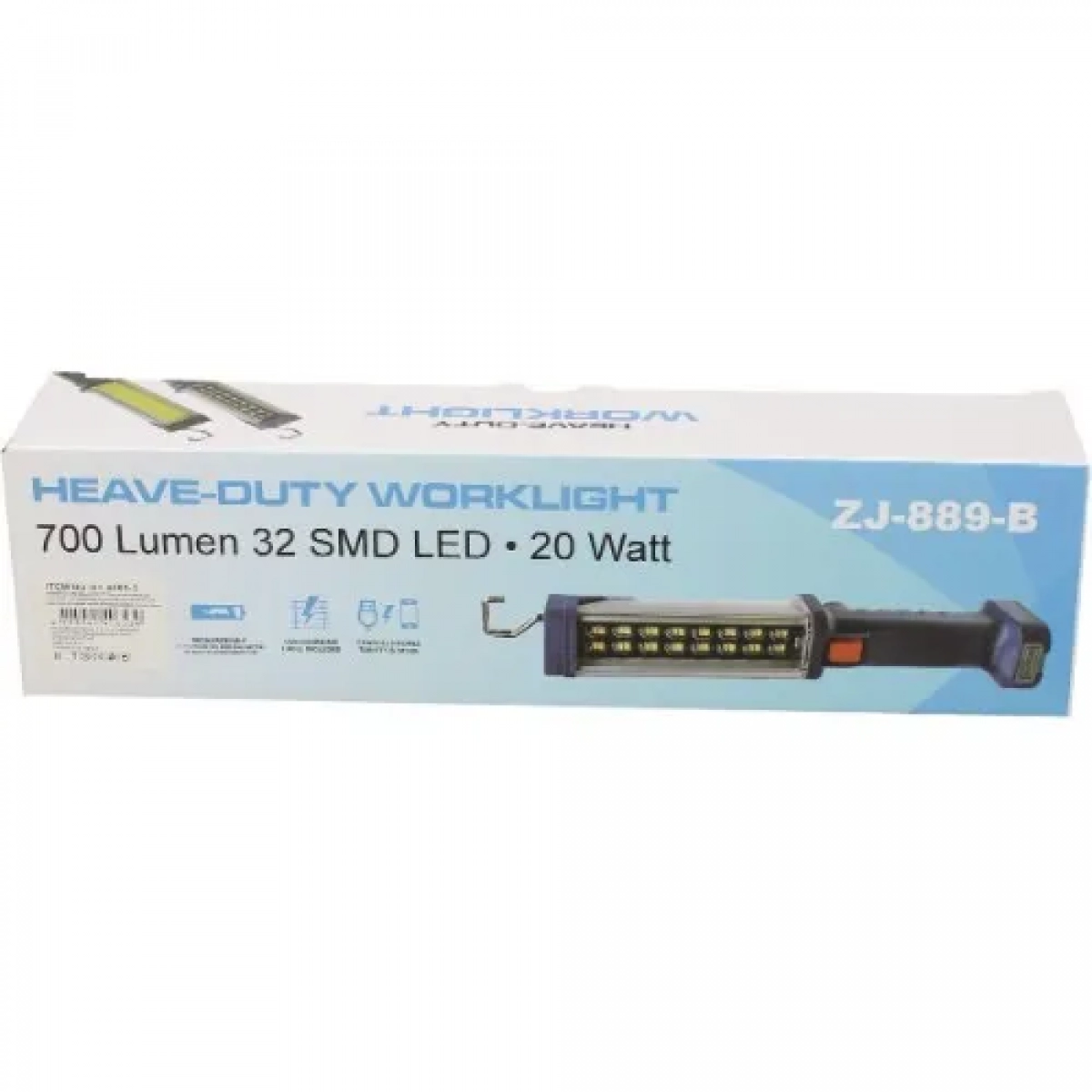 Φακός Επαναφορτιζόμενος LED χειρός 20w 32 SMD ZJ-889-B