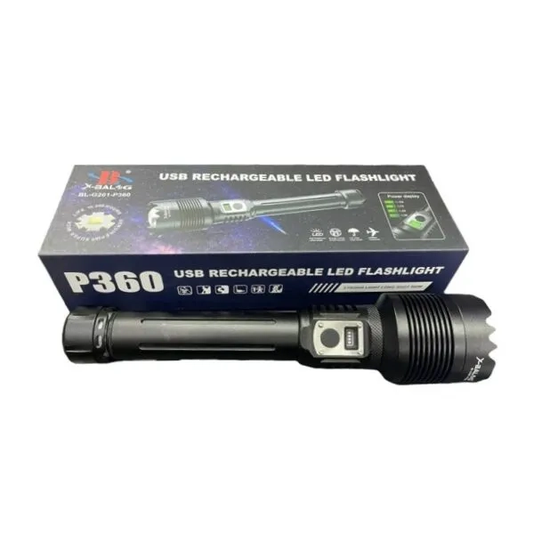 LED Επαναφορτιζόμενος Φακός Χειρός X-Balog BL-G201-P360
