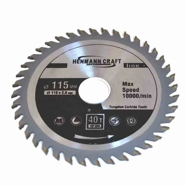 HenmannCraft Δίσκος Κοπής Ξύλου για Γωνιακό Τροχό 115mm