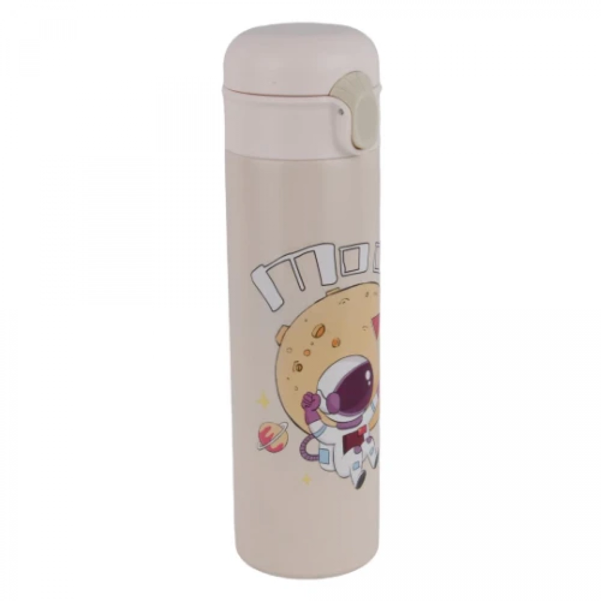 Παγούρι Θερμός 400ml από ανοξείδωτο ατσάλι X321 με σχέδιο αστροναύτη Μπεζ