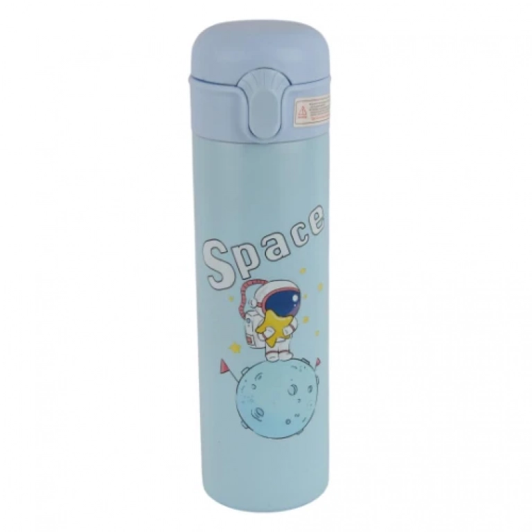 Παγούρι Θερμός 400ml από ανοξείδωτο ατσάλι X321 με σχέδιο αστροναύτη Γαλάζιο