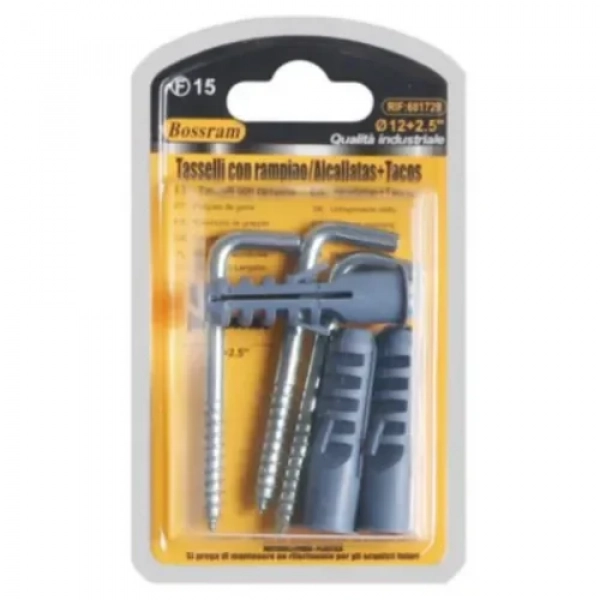 Στραβόβιδες με Ούπα 3 τμχ 5x67mm+Φ12mm Bossram 681729