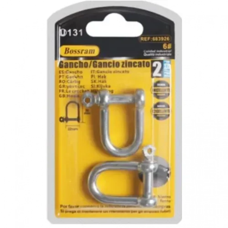 Ναυτικό Κλειδί Σετ 2 τμχ Γαλβανιζέ 35x22mm Bossram 683926