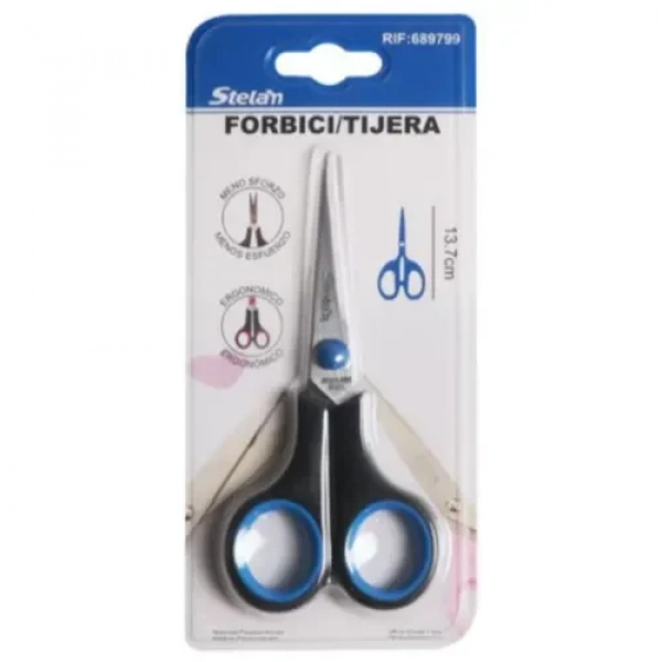 Ψαλίδι Γραφείου 13.7 cm Μαύρο-Μπλε Stelan 689799