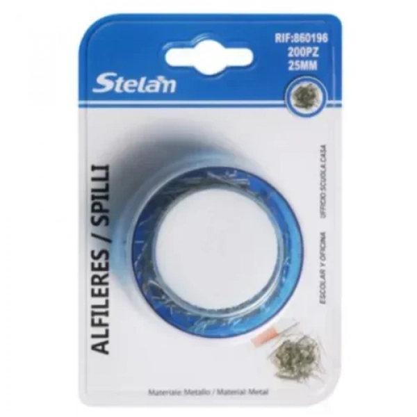 Καρφίτσες Ατσάλινες 25mm 200 τμχ Stelan 860196