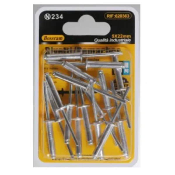 Πριτσίνια Αλουμινίου 5x22mm Σετ 16τμχ Bossram 620363