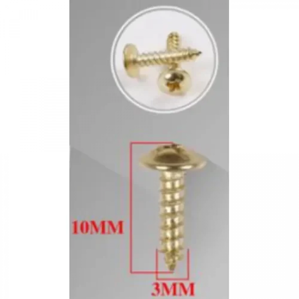 Βίδες Σταυρού 30g 3x10mm Χρυσές Bossram 990698