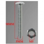 Σετ Βίδες Σταυρού με Παξιμάδια 5x50mm + M5 Σετ 7 τμχ Bossram 991005
