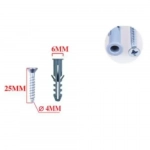 Βίδες με Ούπα 18 τμχ 4x25mm+Φ6mm Bossram 680752