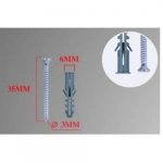 Βίδες με Ούπα 18 τμχ 3x35mm+Φ6mm Bossram 680744