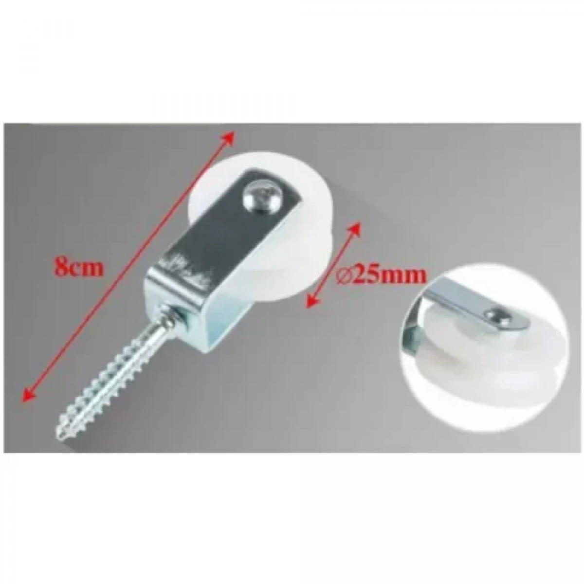 Τροχαλία με Βίδα Φ25mm 8cm Bossram 868905