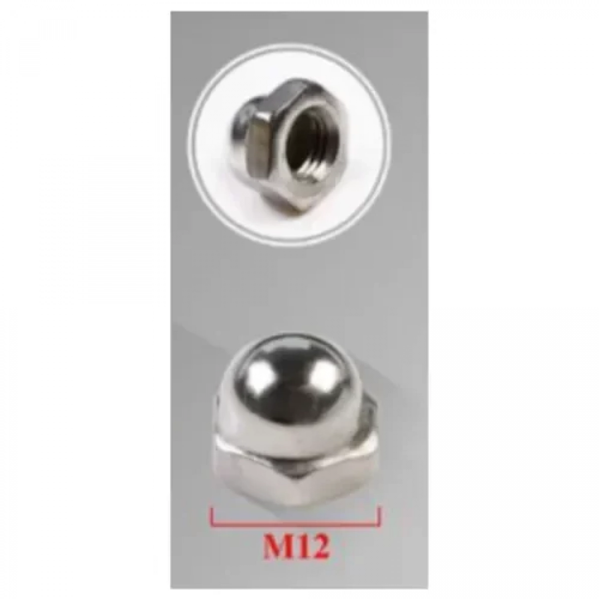 Παξιμάδι Εξάγωνο Τυφλό Ø12mm Σετ 3 τμχ Herran 991054