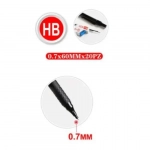Μηχανικό Μολύβι HB 0.7mm + 20 Μύτες Μαύρο Stelan 864083