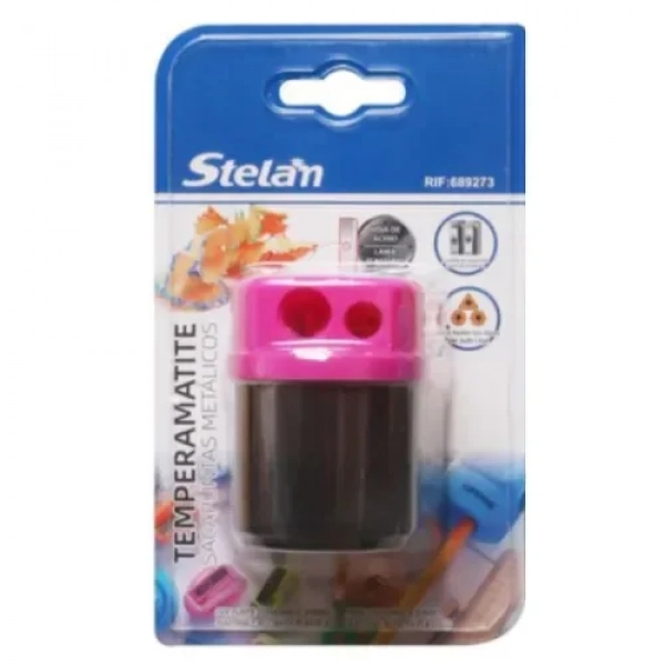 Διπλή Ξύστρα Βαρελάκι Stelan 689273 Ροζ