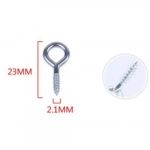 Σετ 45 τμχ Θηλιές Βιδωτές Γαλβανιζέ 23x2.1mm Bossram 620241