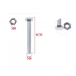 Βίδες εξάγωνες M8x60mm+M8 Σετ 3 τμχ Bossram 620341