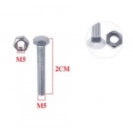 Βίδες εξάγωνες με παξιμάδι M5x20mm+M5 Σετ 12 τμχ Bossram 620366
